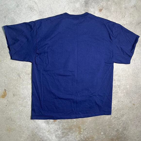 Vintage Y2K NASCAR AOP Tee Mens XL Navy Blue Red Racing All Over Print Shirt - Picture 3 of 4